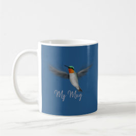 Personlig Tiny Illustrated Hummingbird Kaffemugg