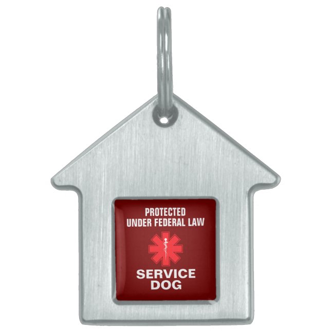 Personlig tjänstehund ID-bricka husdjur (Framsidan)