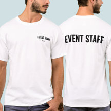 Personlig tjänsteshirt för evenemangs personal
