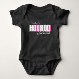 Personlig tjej NAMN Pinstripes Hot Rod Garage T Shirt