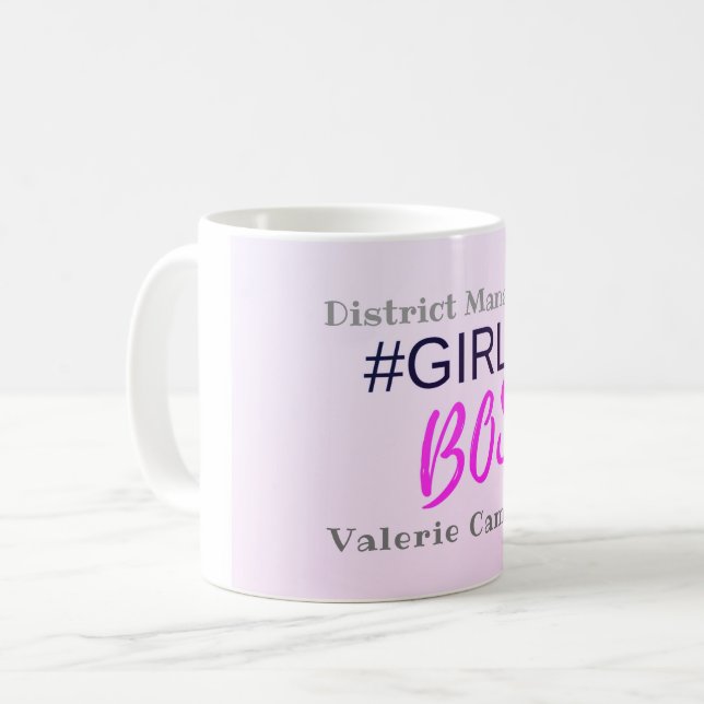 Personlig tjejboss kaffemugg (Framsida vänster)