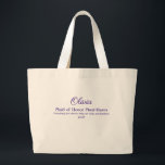 Personlig Tjejgruppsledare Handväskor Jumbo Tygkasse<br><div class="desc">Personlig Brudtärna Totebag - Fira din brudtärna med denna stilrena och praktiska personliga totbag! Perfekt för att bära med sig viktiga saker på brölloppsdagen, presenter på möhippan eller vardagliga nödvändigheter, är denna tote en genomtänkt och mångsidig present som hon kommer att älska. Anpassa den med hennes namn, ett speciellt meddelande...</div>