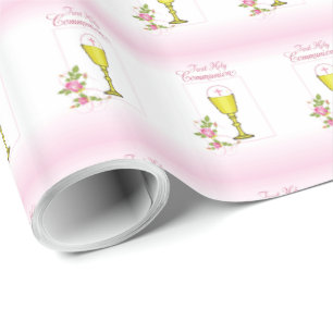 Personlig Tjejnamn Rosa Första Nattvarden Presentpapper