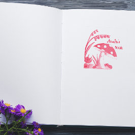 Personlig Toadstool Bok Plate Självfärgande Stämpel