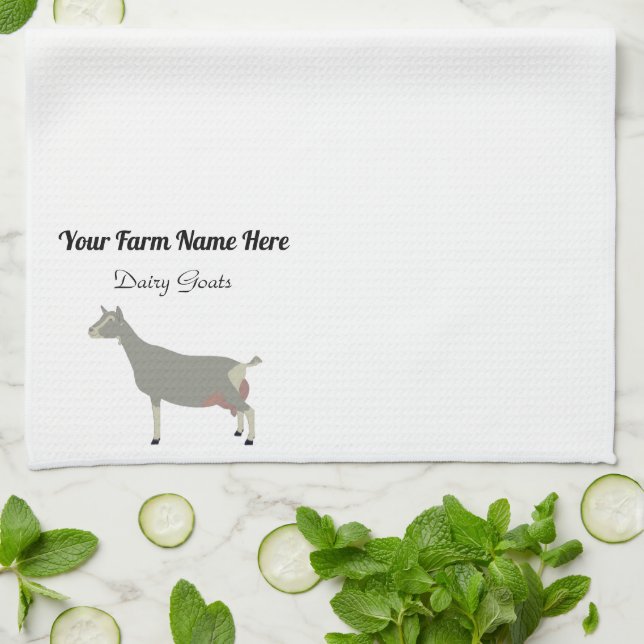 Personlig Toggenburg Dairy Goat Kökshandduk (Vikta)