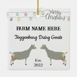 Personlig Toggenburg Dairy Goat White-jul Julgransprydnad Keramik