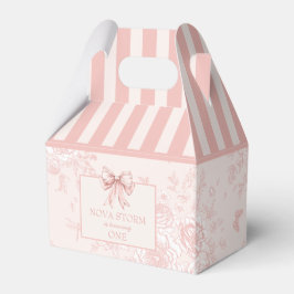 Personlig Toile Rosa Coquette Birthday Presentaskar