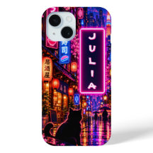 Personlig Tokyo Neon Anpassad Namn Telefonfodral