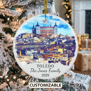 Personlig Toledo Ornament, Spanien Julgransprydnad Keramik