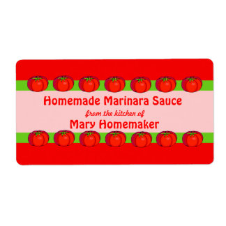 Personlig Tomato Sauce-etiketter Fraktsedel