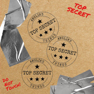 PERSONLIG TOP SECRET SELF-INKING FRIMÄRKE SJÄLVFÄRGANDE STÄMPEL
