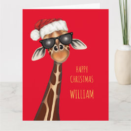 Personlig TOPPEN COOLA GIRAFFE-julkort Kort