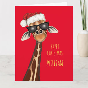 Personlig TOPPEN COOLA GIRAFFE-julkort Kort