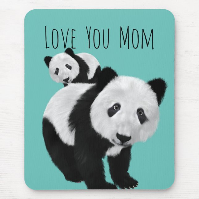 Personlig Toppen Cute Pandas - Changable Colo Musmatta (Framsidan)