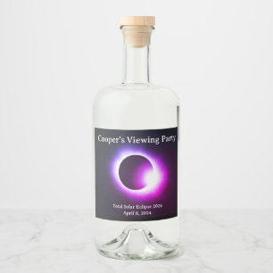 Personlig Total solnedgång 2024 Spritflaskor Etikett