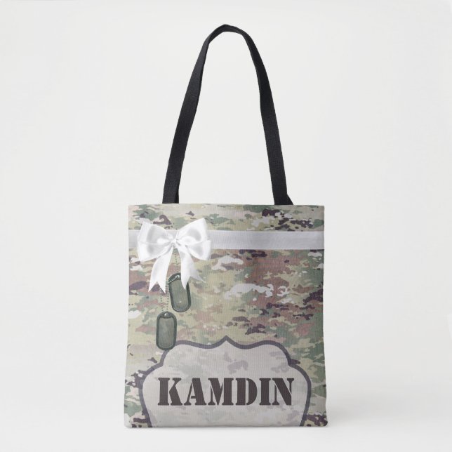 Personlig Tote Bag Army OCP Camo Uniform Camofl Tygkasse (Framsida)