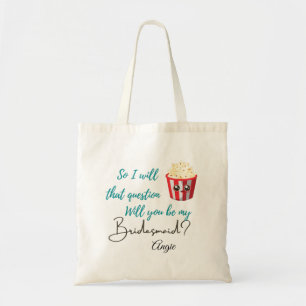 Personlig Tote Bag Bridesmaid Frieri Gift Tygkasse
