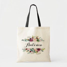 Personlig Tote Bag. Grönt Tote Bag. Bridesmaid Tygkasse