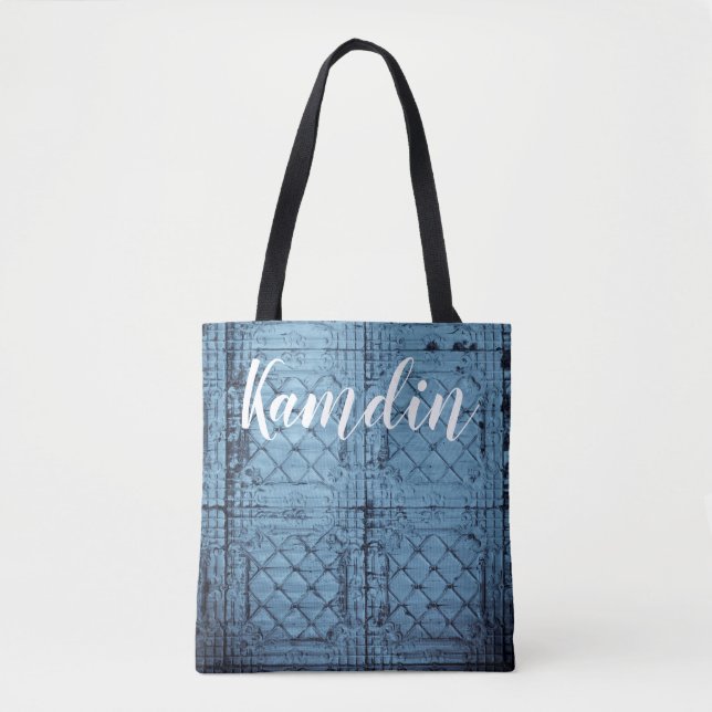 Personlig Tote Bag Rustic Tin Panel Ceiling Cou Tygkasse (Framsida)