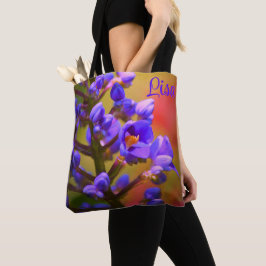 Personlig Tote bags - Lila Flower Tygkasse