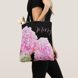 Personlig Tote bags - Rosa Hydrangea Tygkasse