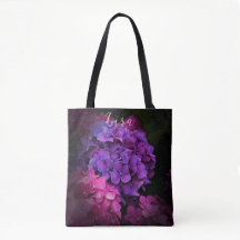 Personlig Tote bags - Rosa och Lila Hydrangea
