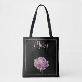 Personlig Tote bags - Rosa Peony Tygkasse