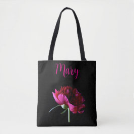 Personlig Tote bags - Rosa Peony Tygkasse
