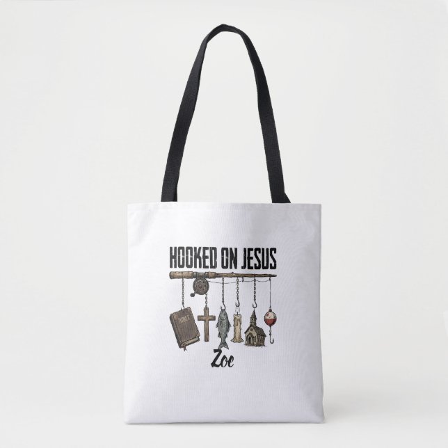 Personlig Totebag - Krokad på Jesus Tygkasse (Framsida)