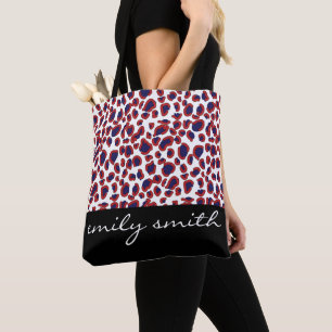 Personlig totebag med leopardmönster tygkasse