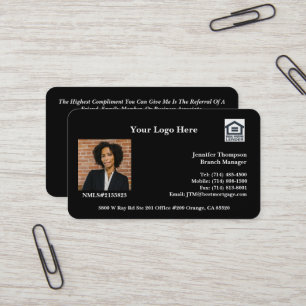 Personlig Touch for Mortgage Professionell Visitkort