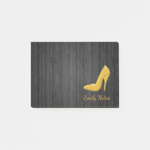 Personlig Trä Guld high-heel sko Post-it Block