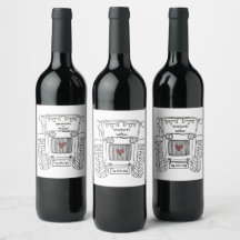 Personlig Tractor Landsbyggsbröllop Flaska-etikett