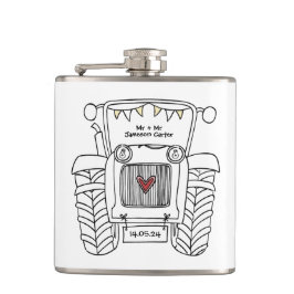 Personlig Tractor Landsbyggsbröllop Gift Fickplunta
