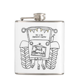 Personlig Tractor Landsbyggsbröllop Gift Fickplunta