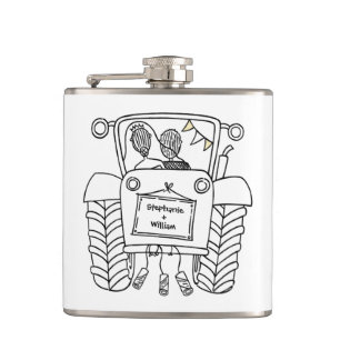 Personlig Tractor Landsbyggsbröllop Gift Fickplunta