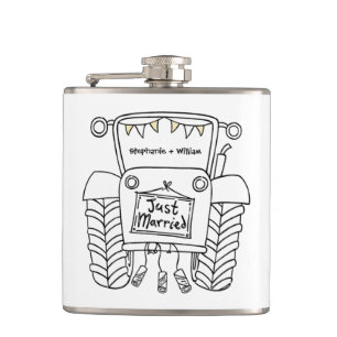 Personlig Tractor Landsbyggsbröllop Gift Fickplunta