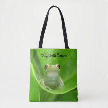 Personlig Träd Frog i Lemon Träd Tote Bag