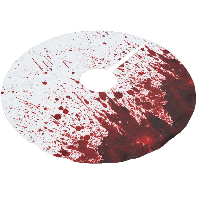 Personlig Träd Skirt Blood Splatter Vampyre Har Julgransmatta Borstad Polyester (Vinklad)