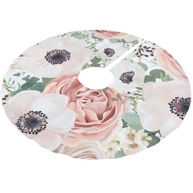 Personlig Träd Skirt Geometric Garden Ro Anem Julgransmatta Borstad Polyester (Vinklad)