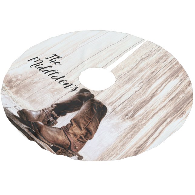 Personlig Träd Skirt-stövlar från land Julgransmatta Borstad Polyester (Vinklad)