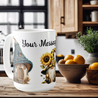 Personlig trädgård med tomte kaffemugg