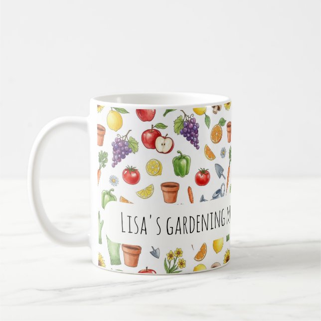 Personlig trädgårdsmugg kaffemugg (Vänster)