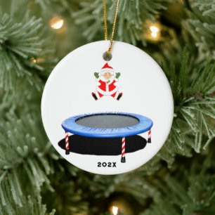 personlig trampolingymnast julgransprydnad keramik