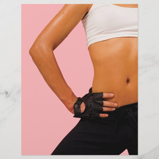 Personlig tränare - affärsflyterska reklamblad (Framsidan)