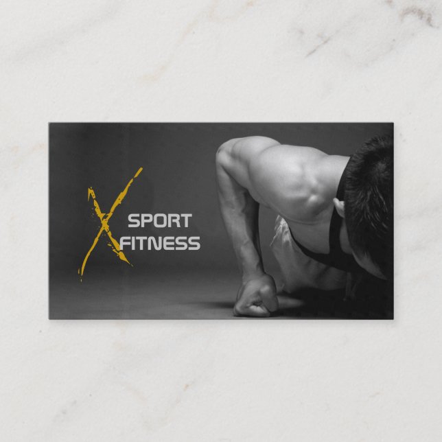 Personlig tränare, Affärskortet Fitness Visitkort (Framsida)