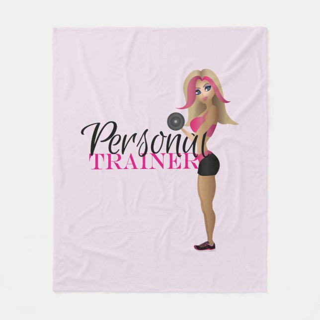 Personlig tränare Blonde Fleece Blanket (Framsidan)