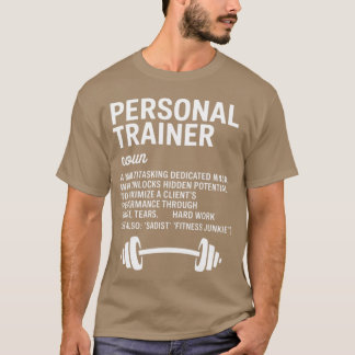 Personlig tränare Definition Fitness Coach rolig T Shirt