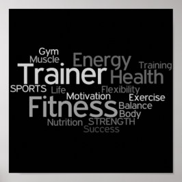 Personlig tränare eller Fitness Center Poster
