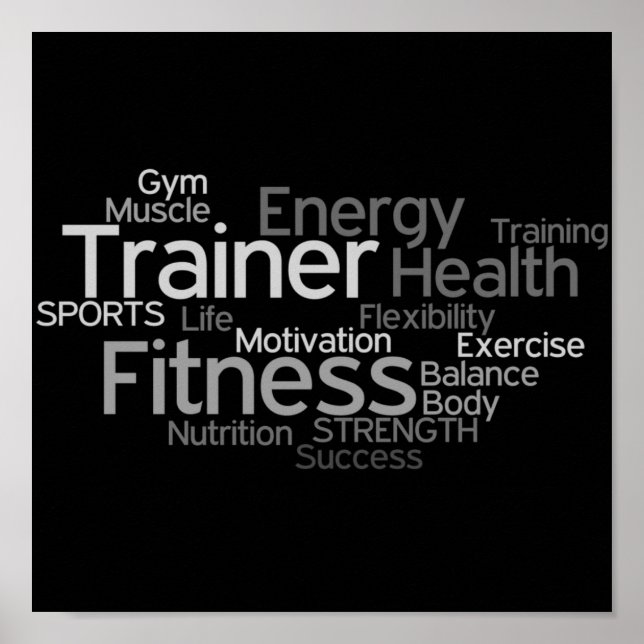 Personlig tränare eller Fitness Center Poster (Framsidan)